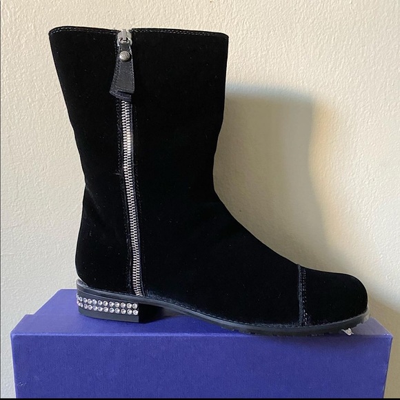 NEW - Stuart Weitzman Duluth Velvet Boots - Picture 1 of 6